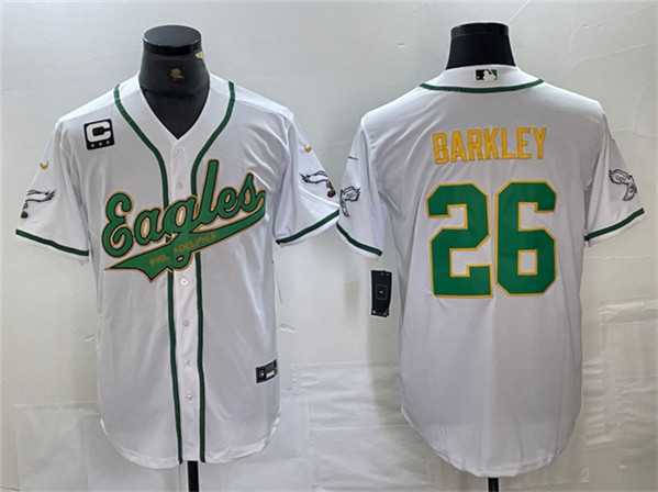 Men's Philadelphia Eagles #26 Saquon Barkley White Gold With 3-star C Patch Cool Base Baseball Stitched Jersey,We sell and wholesale Men's Philadelphia Eagles #26 Saquon Barkley White Gold With 3-star C Patch Cool Base Baseball Stitched Jersey on line form chian!